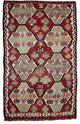 Red Vintage Mut Kilim Rug 5' 1" x 9', 61 in. x 108 in.