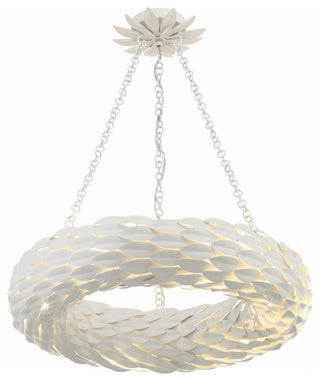 CRYSTORAMA Broche 6 Light Matte White Pendant