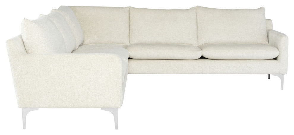 Anders Coconut Fabric Sectional Sofa, HGSC847