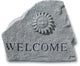"Welcome" Garden Stone With Sun Accent