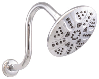 8" S-Shaped Shower Arm And Flange In Polished Chrome