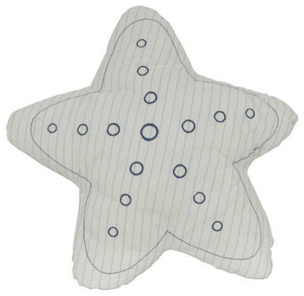 Set of Two 12" X 12" White Star Starfish Coastal Throw Pillow