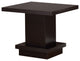 Benzara BM184934 Contemporary End Table With Pedestal Base, Cappuccino Brown