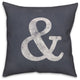 Slate Ampersand 18x18 Spun Poly Pillow