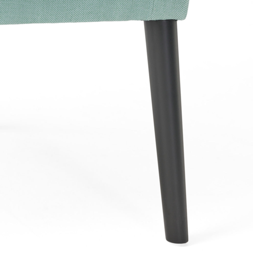 GDF Studio Charmaine Low Back Fabric Arm Chair, Light Blue