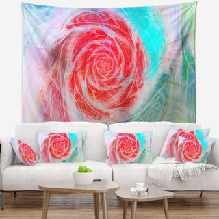 Mysterious Abstract Rose Floral Wall Tapestry, 60"x50"