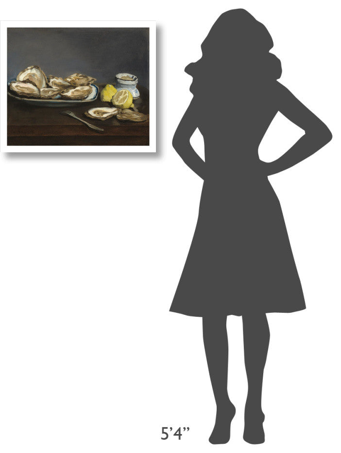 "Oysters" Digital Paper Print by Edouard Manet, 24"x20"