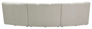 Infinity Channel Tufted Velvet Modular Chair, Cream, 3 Piece
