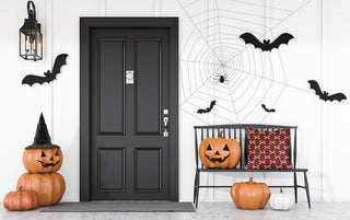 20" x 20" Cross Bones Indoor/Outdoor Polyester Throw Pillow, Maple Red