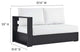 Tahoe Outdoor Patio Powder-Coated Aluminum 3-Piece Sectional Sofa Set - Gray Whi