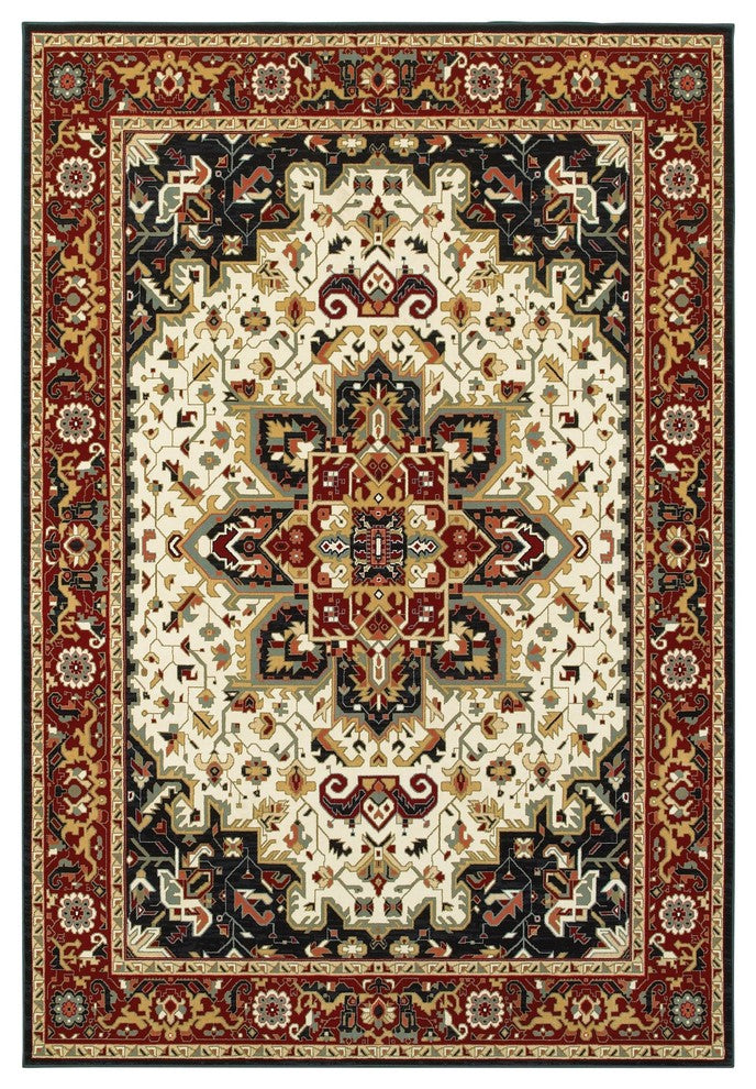 Oriental Weavers Kashan Red/ Ivory Oriental Indoor Area Rug 3'10"X5'5"