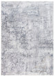8"x10" Gray Distressed Marble Area Rug
