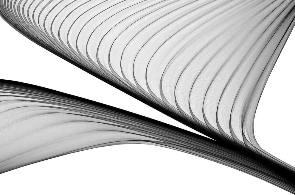 "Abstract Black and White 21-37-04" Print on Canvas by Irena Orlov