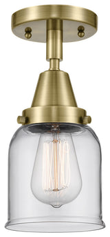 Innovations Lighting 447-1C-AB-G52-LED Small Bell 1 Light 5" Flush Mount