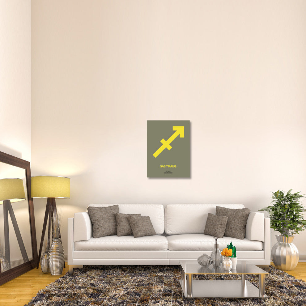 "Sagittarius Zodiac Sign Yellow" Fine Art Print