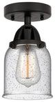 Small Bell Semi-Flush Mount, Matte Black, Seedy, Seedy