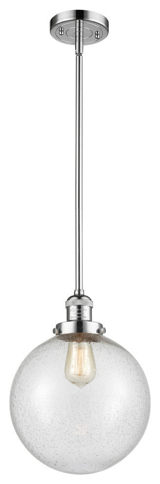 X-Large Beacon 1-Light Mini Pendant, Polished Chrome, Seedy