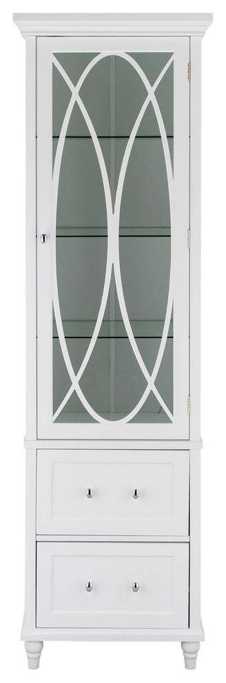 Wooden Bathroom Floor Cabinet Linen 2 Drawer