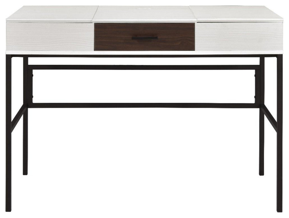 Built-in USB Port Writing Desk, Natural