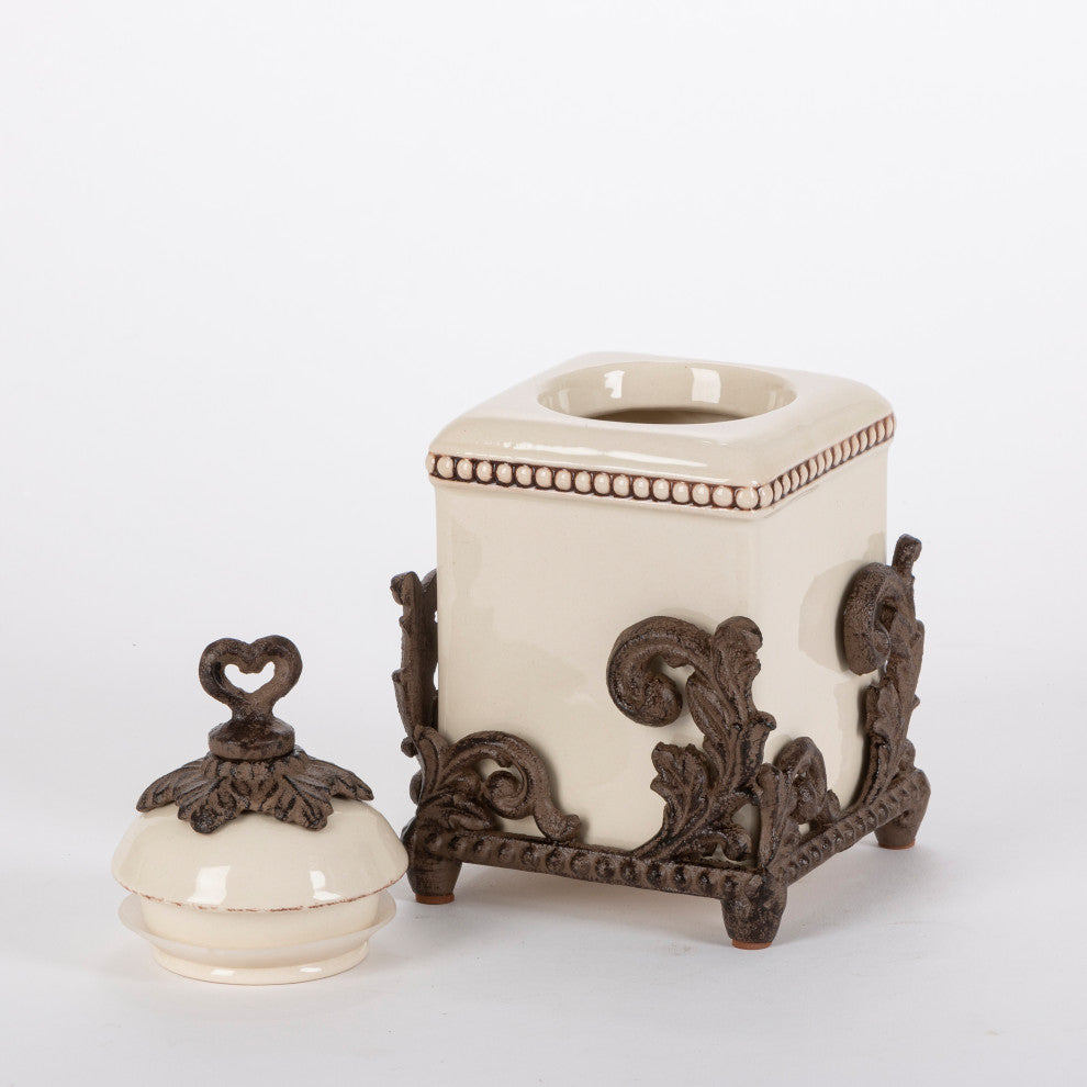 Acanthus Stoneware Inspiration Jar on Base