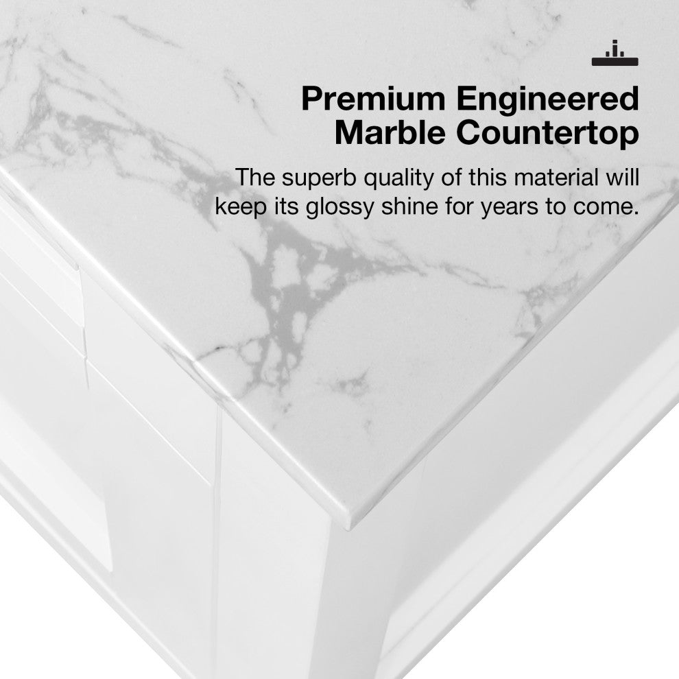 OVE Decors Tahoe 48" Double Sink Bathroom Vanity, White