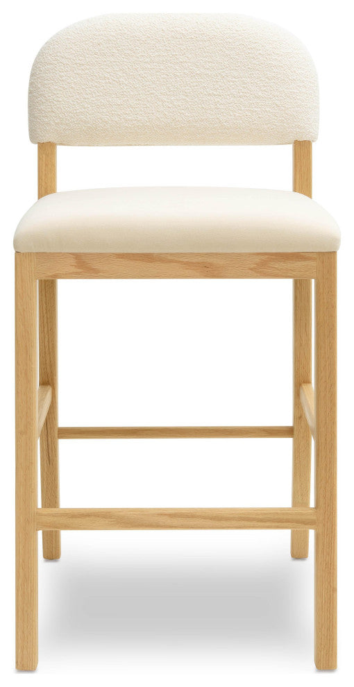 Calla Cream Performance Velvet Counter Stool