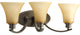 Joy 3-Light Bath Vanity Antique Bronze Etched-Light Umber G