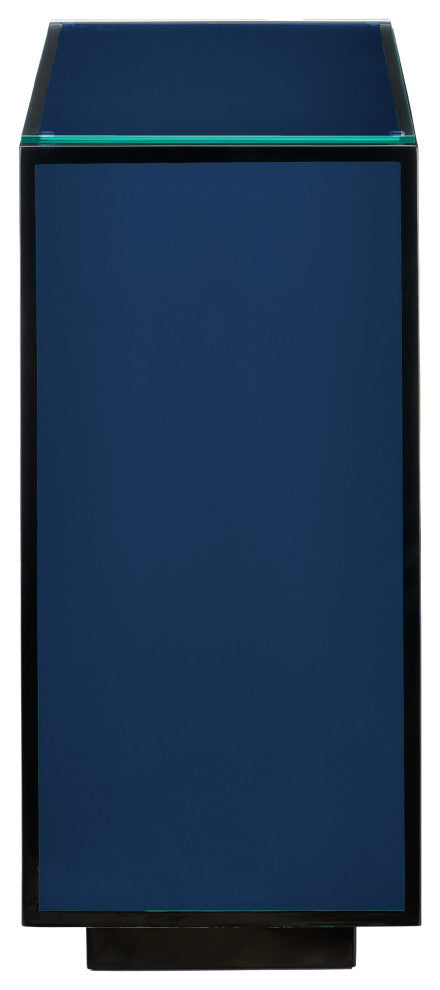 Navy Lacquer Side Table