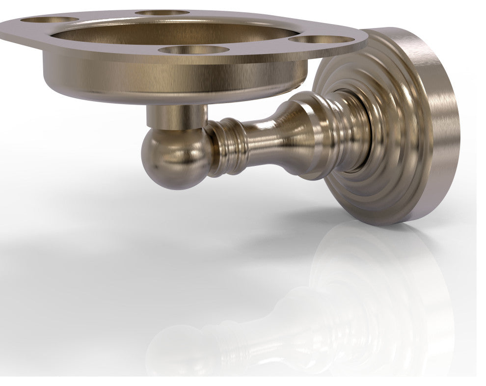 Waverly Place Tumbler and Toothbrush Holder, Antique Pewter