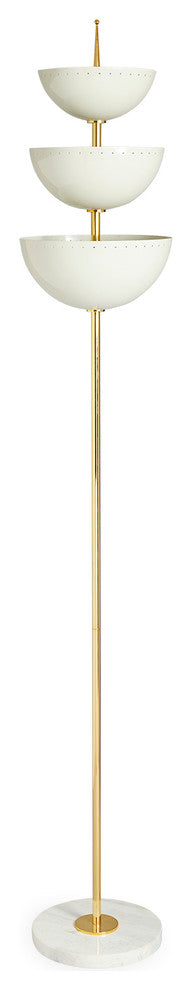 Lisbon Torchiere, Ivory/Brass