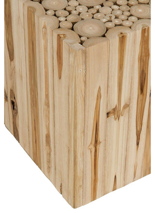 East at Main Merrill Brown Teakwood Square Accent Table