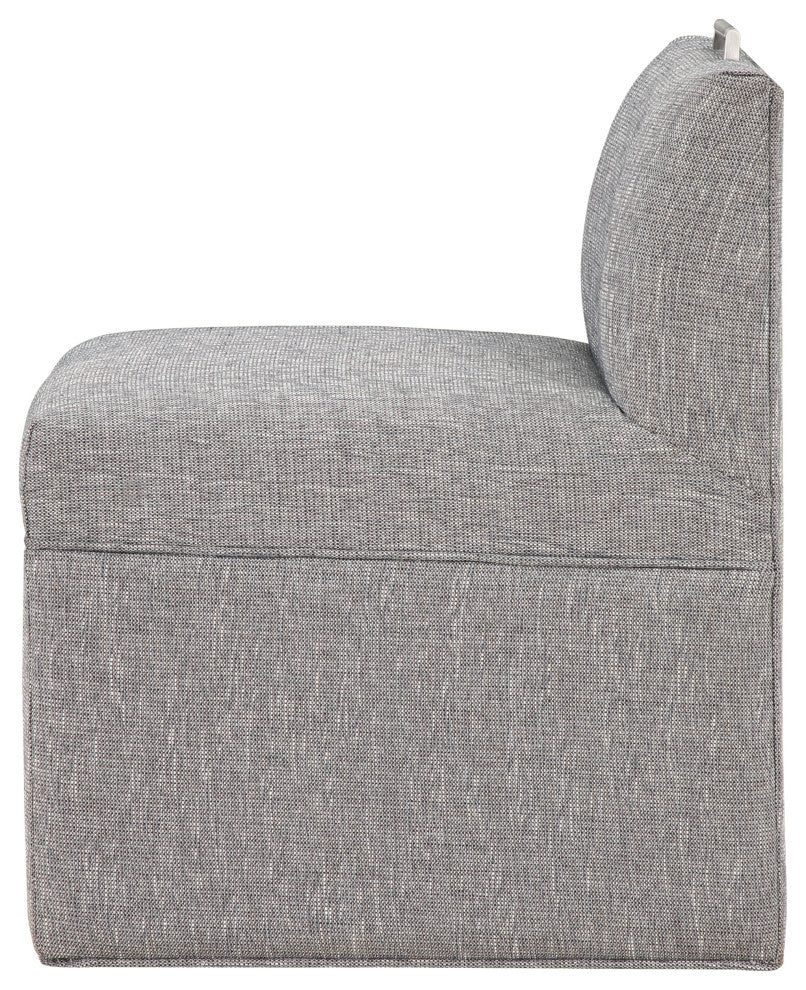 Delray Modern Upholstered Castered Chair, Ashen Grey