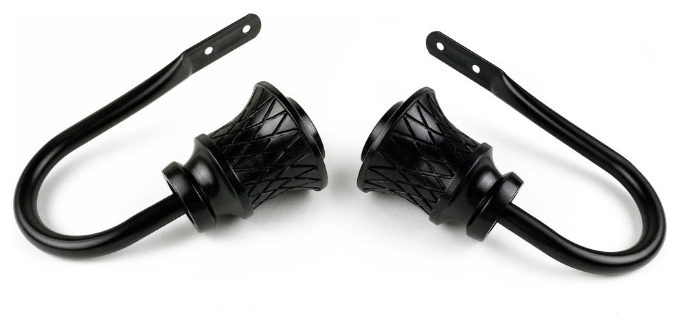 Verena Curtain Holdback, Pair, Black