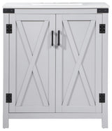 Home Living 19" Farmhouse Grey-Light Bathroom Vanity