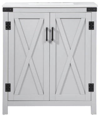 Home Living 19" Farmhouse Grey-Light Bathroom Vanity
