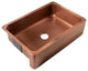 Lange Copper 32" Single Bowl Farmhouse Apron Front Undermount Kitchen Sink