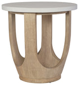 Uttermost 22977 Tatli 24"W Bentwood Accent Table - Light Oatmeal