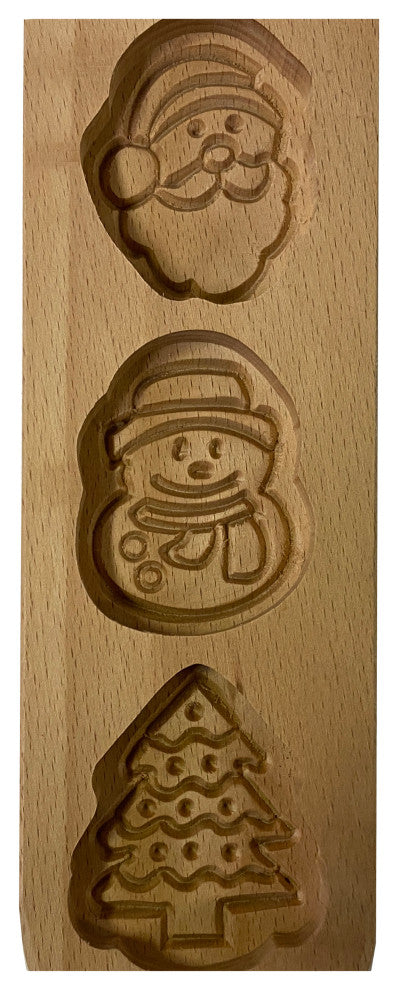 2 Pieces, Wood Santa Tree Gourd Pattern Cake Soap Mold Board Hws2441