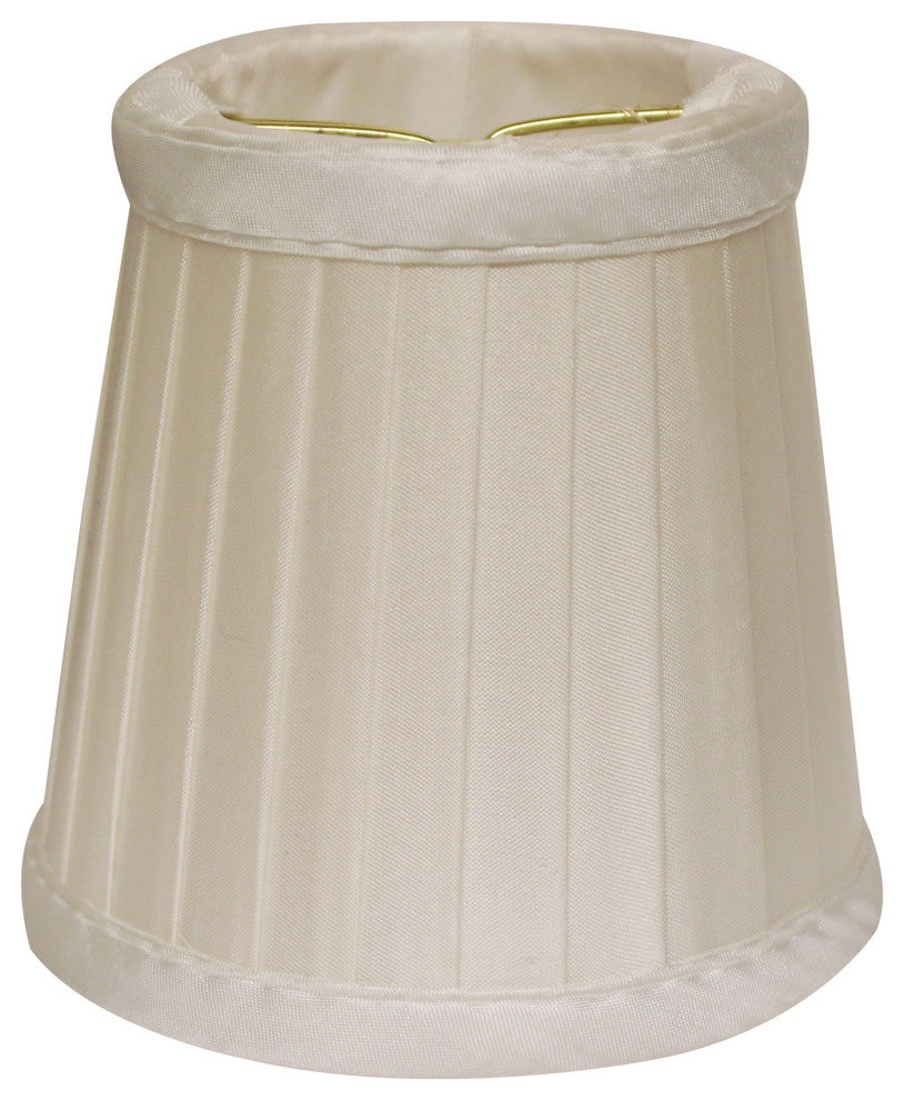 5" Slate Gray Set of 6 Slanted Pleat Chandelier Silk Lampshades
