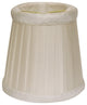 5" Slate Gray Set of 6 Slanted Pleat Chandelier Silk Lampshades