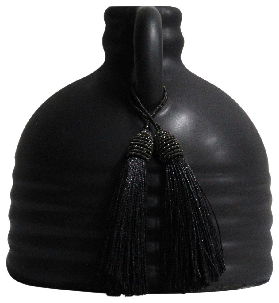 Adonis Ceramic Vase, Black