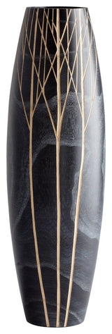 Onyx Winter Vase, Black, Medium