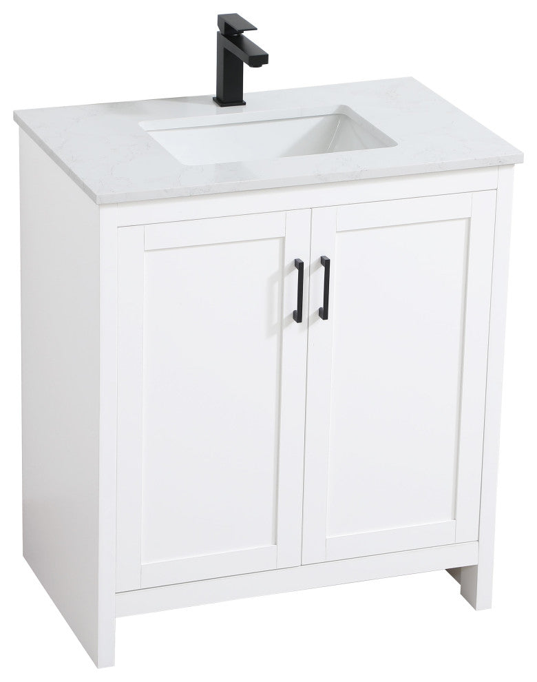 Home Living 30" Single Bathroom Vanity, White