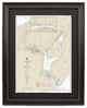 Framed Nautical Chart, Keweenaw Waterway, Michigan, 16x24