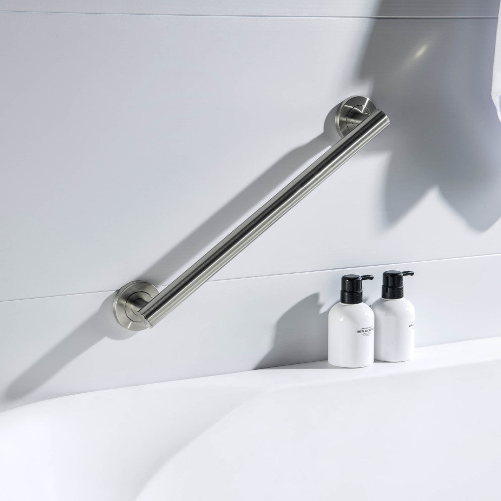 18" Stainless Steel Bathroom Safety Grab Bar, Brushed Nickel