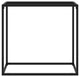 vidaXL Console Table Black 31.5" Tempered Glass End Side Accent Hall Table