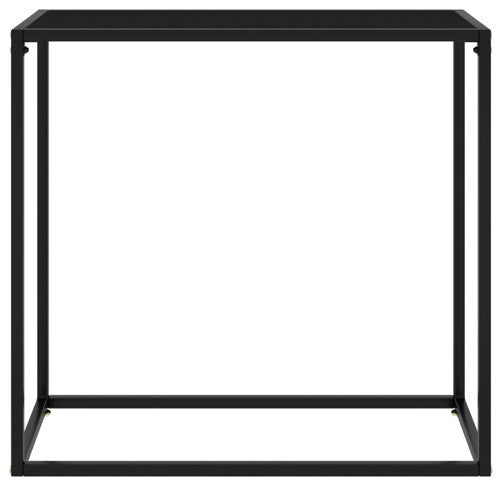 vidaXL Console Table Black 31.5" Tempered Glass End Side Accent Hall Table