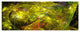 Golden Mystic Psychedelic Texture, Abstract Art on Canvas, 70"x28", 6 Panels