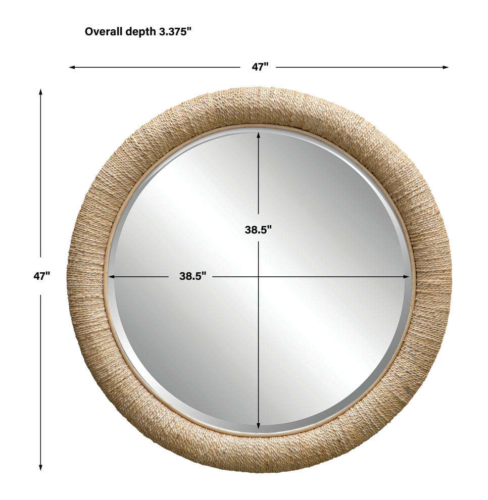 Uttermost 08169 Mariner Natural Round Mirror
