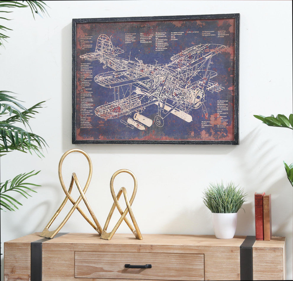 Blair Metal Abstracts Decor, 2-Piece Set, Gold